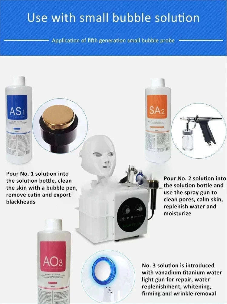 Hydra Liquid Facial Solution Set 3 x 400ml for Beauty Machines-1200ML Per Set / spain