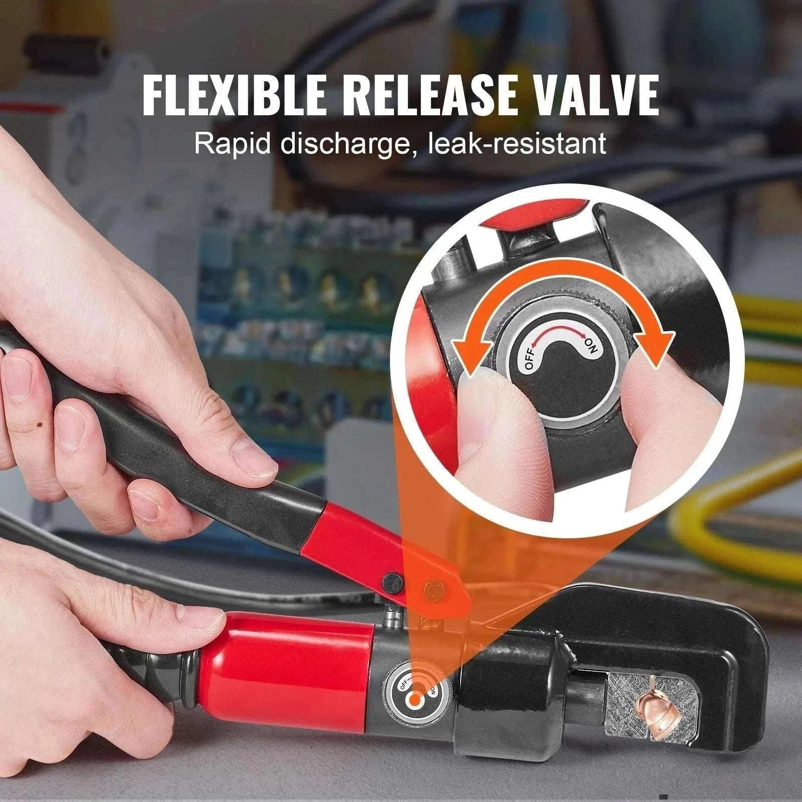 Hydraulic Cable Crimping Tool AWG12-2/0 with 9 Dies & Cutter Kit-United States