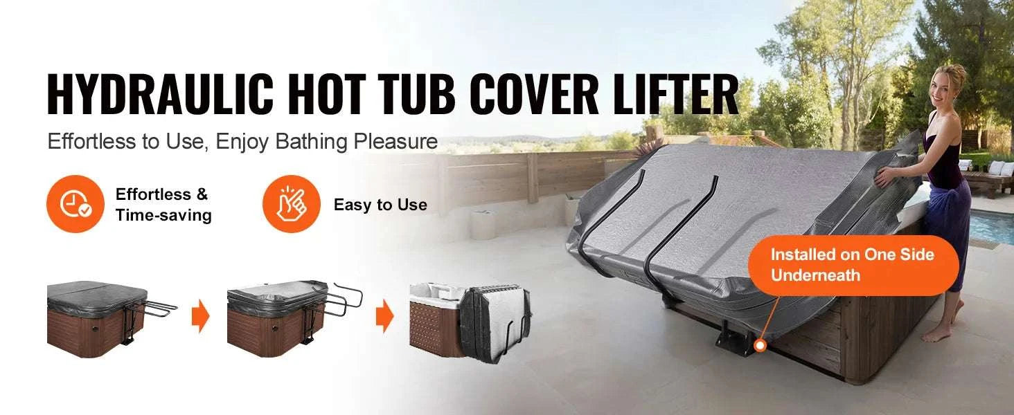 Hydraulic Hot Tub Cover Lift Adjustable Spa Cover Lifter-OnesideUnderneath / United States