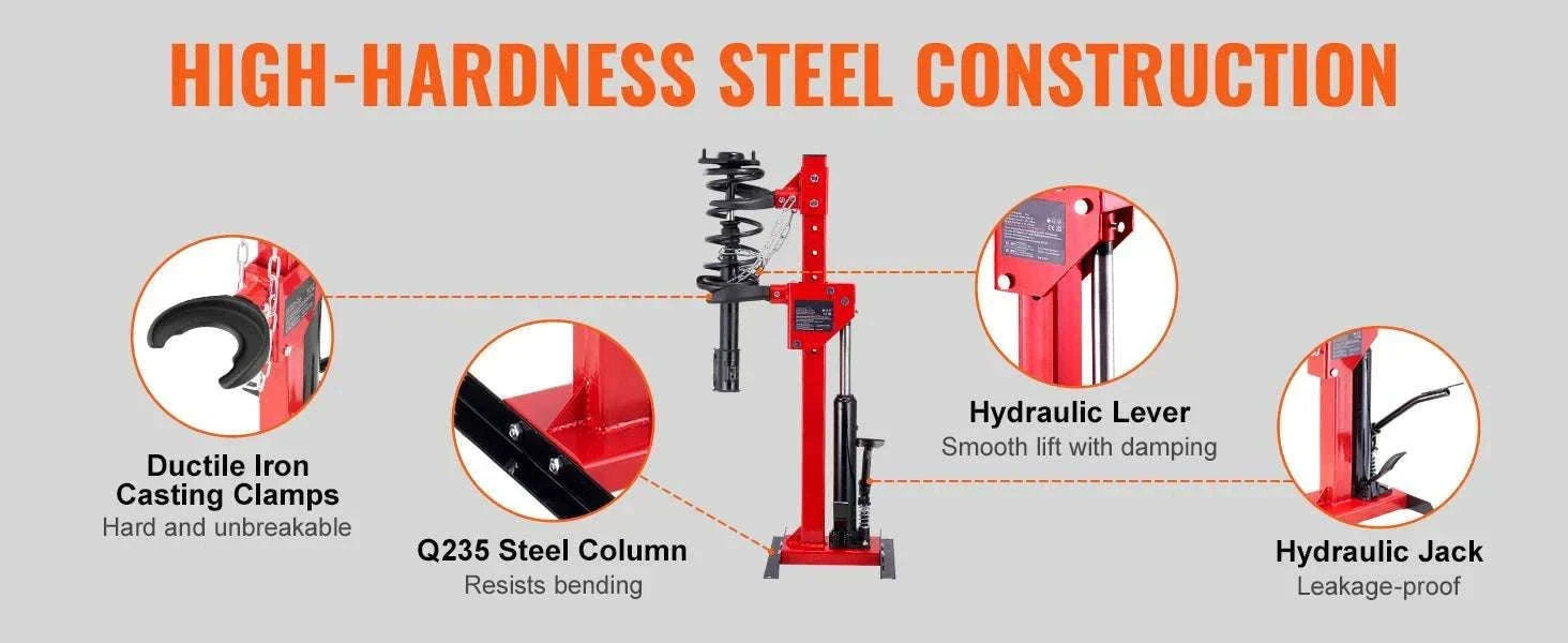 Hydraulic Strut Spring Compressor 4.5 Ton with Safety Chain-GERMANY