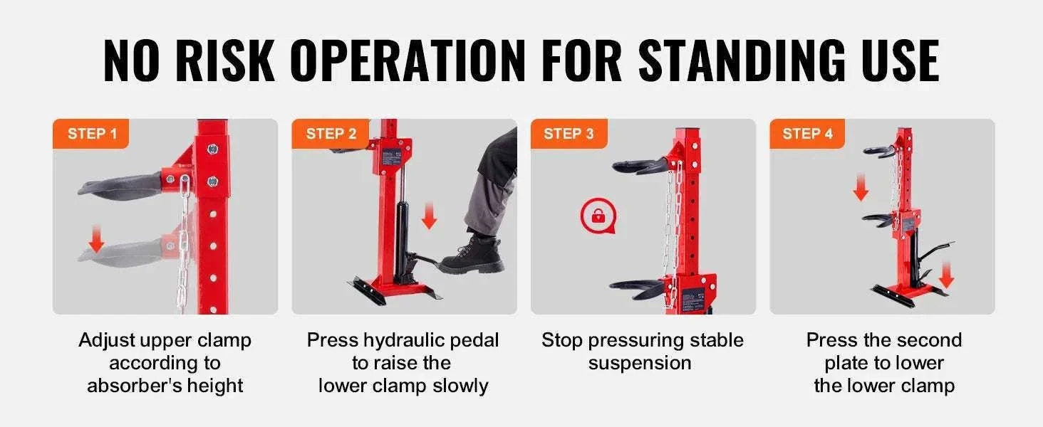 Hydraulic Strut Spring Compressor 4.5 Ton with Safety Chain-GERMANY