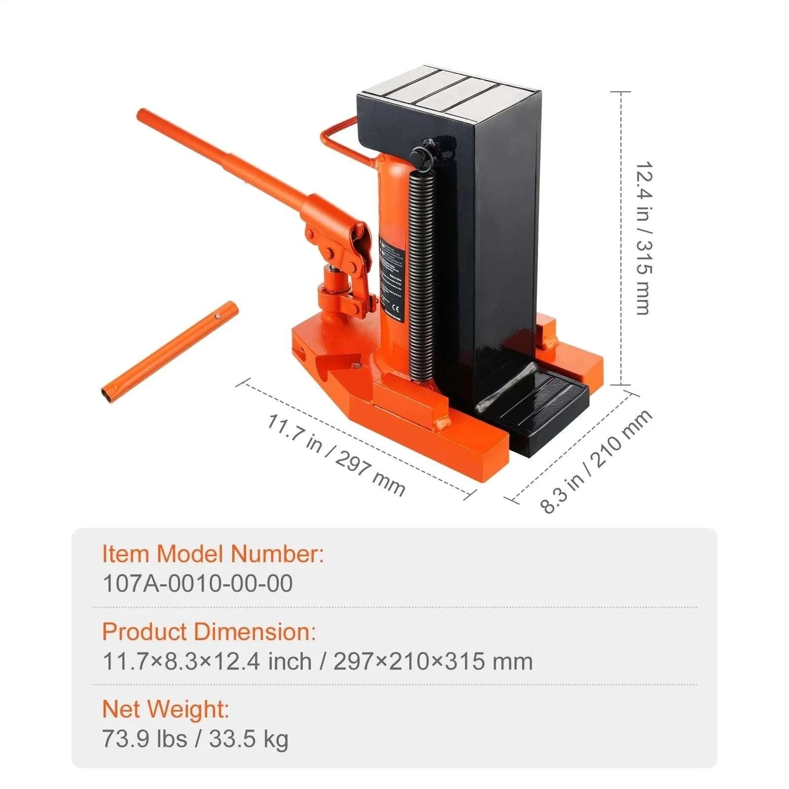 Hydraulic Toe Jack 2.5T Toe / 5T Top Lift for Low Clearance Lifting-2.5T / GERMANY