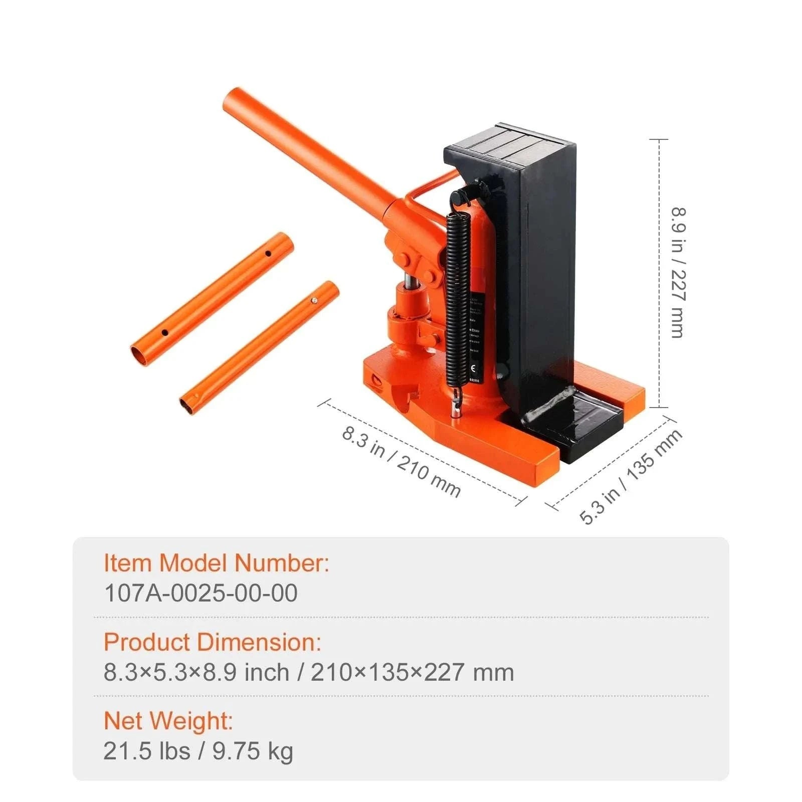 Hydraulic Toe Jack 2.5T Toe / 5T Top Lift for Low Clearance Lifting-2.5T / GERMANY