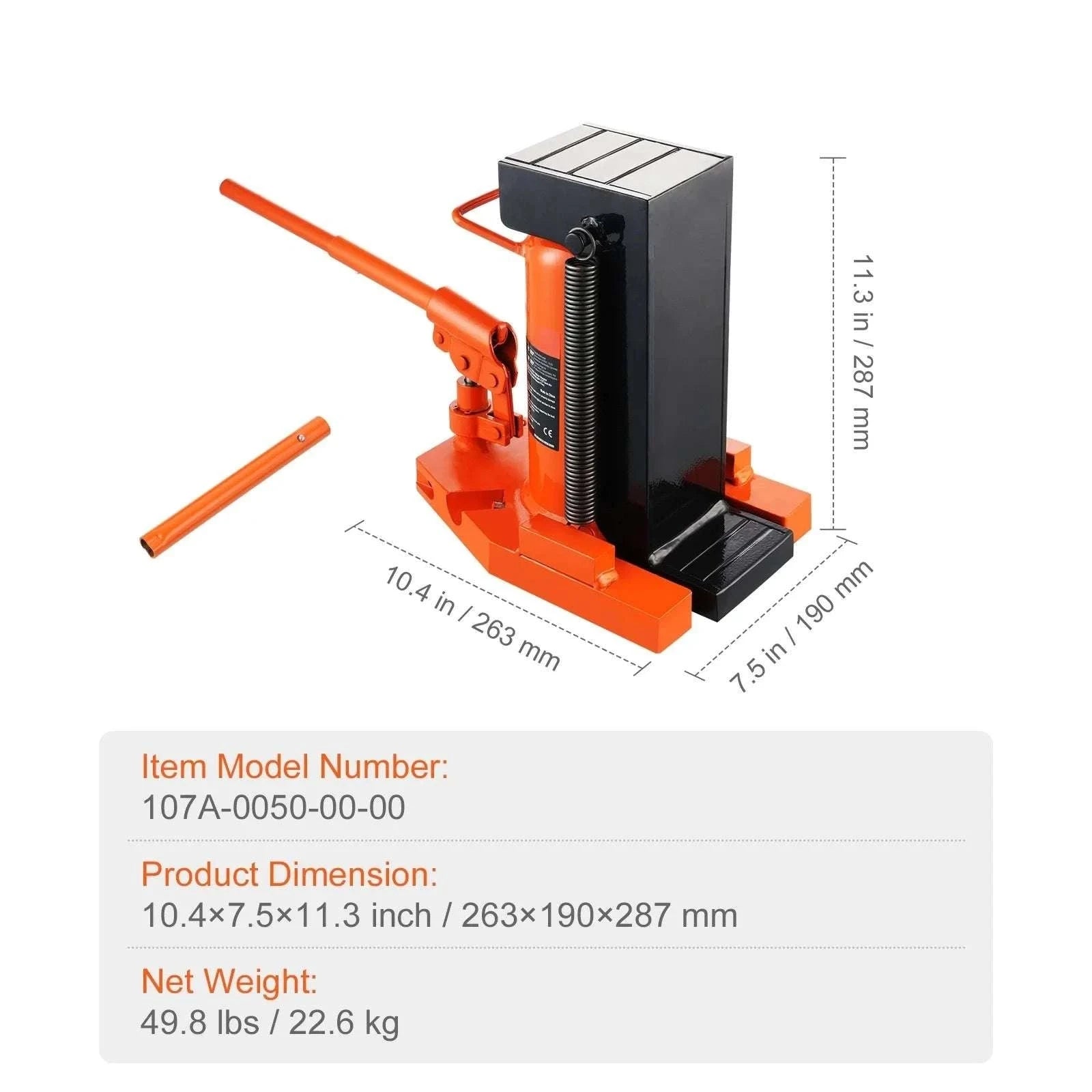 Hydraulic Toe Jack 2.5T Toe / 5T Top Lift for Low Clearance Lifting-2.5T / GERMANY