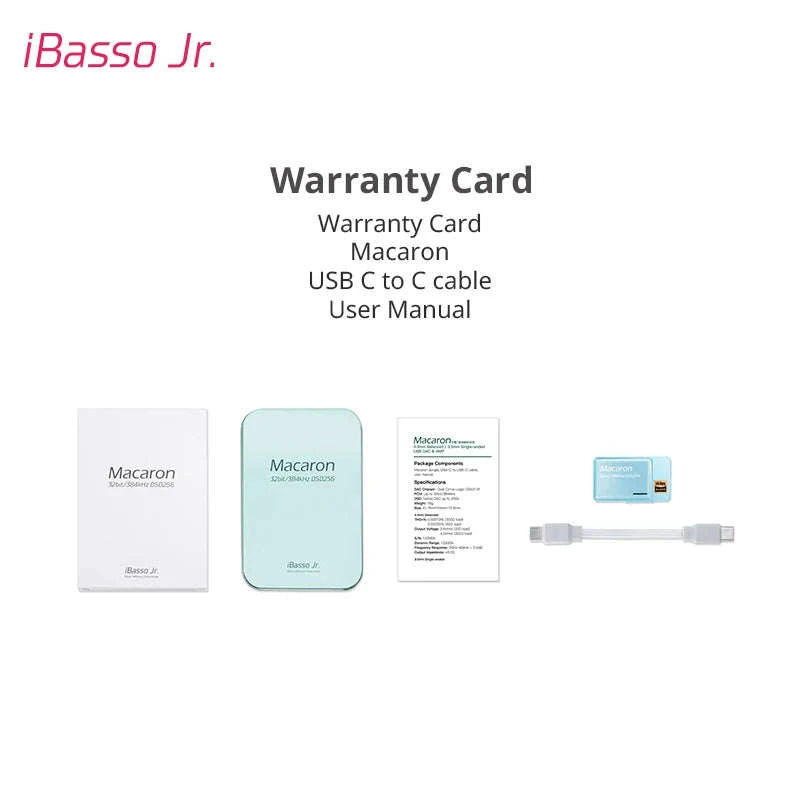 iBasso Jr Macaron Portable USB DAC Amp with 4.4mm & 3.5mm Output-Macaron (Black)