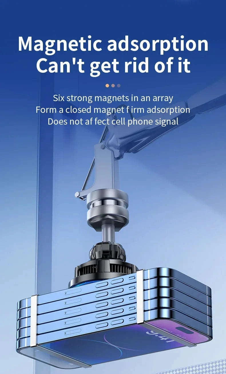 Ice Cooling Magnetic Car Charger Stand-Black