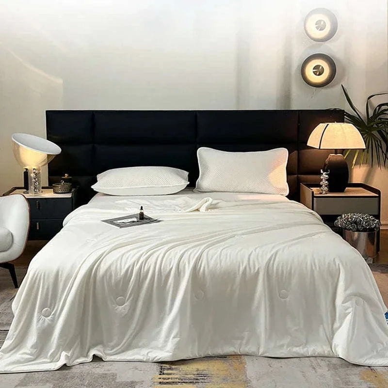 Ice Silk Cooling Blanket for Summer-Aqua Green / 200x230cm