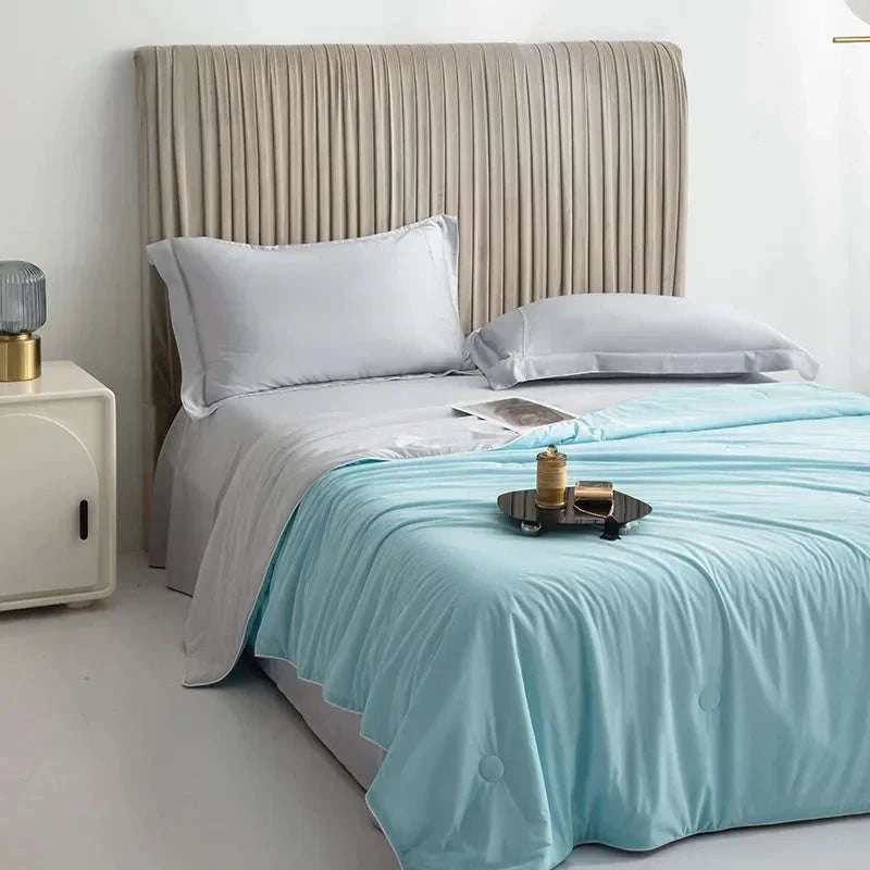Ice Silk Cooling Blanket for Summer-Aqua Green / 200x230cm