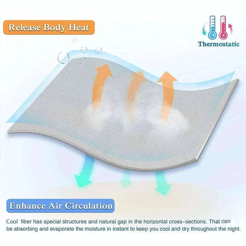 Ice Silk Cooling Blanket for Summer Sleep Comfort-Aqua Green / 200x230cm