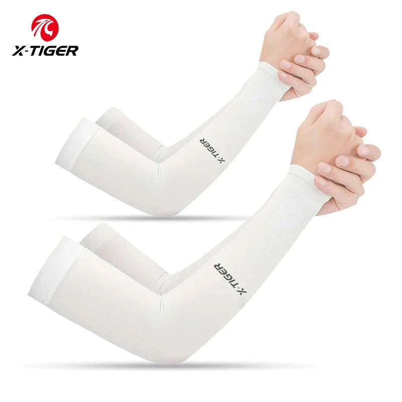 Ice Silk Cycling Arm Sleeves for Cool Performance-As picture