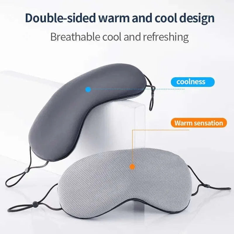 Ice Silk Dual-Use Warm & Cool Eye Mask for Restful Comfort-Grey