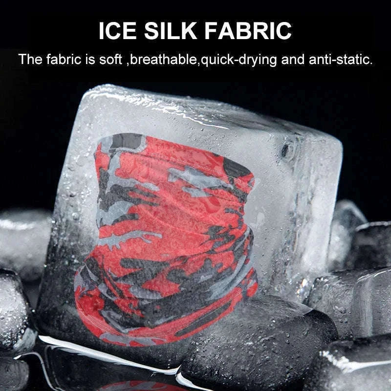 Ice Silk Sun Protection Neck Cover for Motorcycles and Outdoors-WHITE