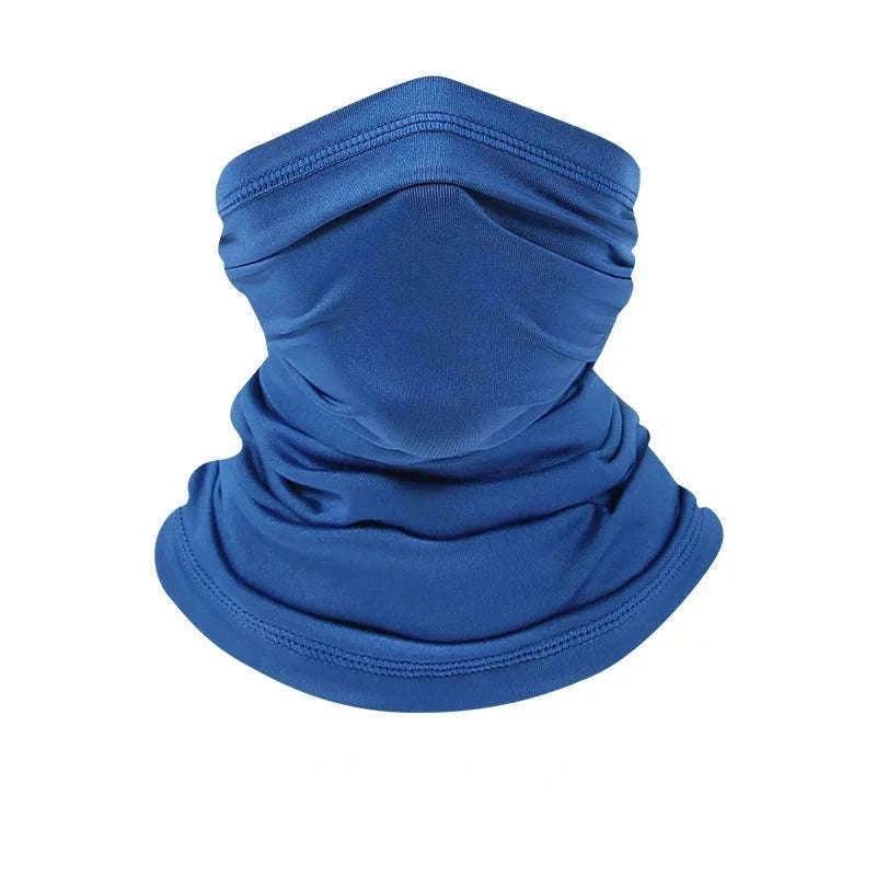 Ice Silk Sun Protection Neck Cover for Outdoor Riding-WHITE