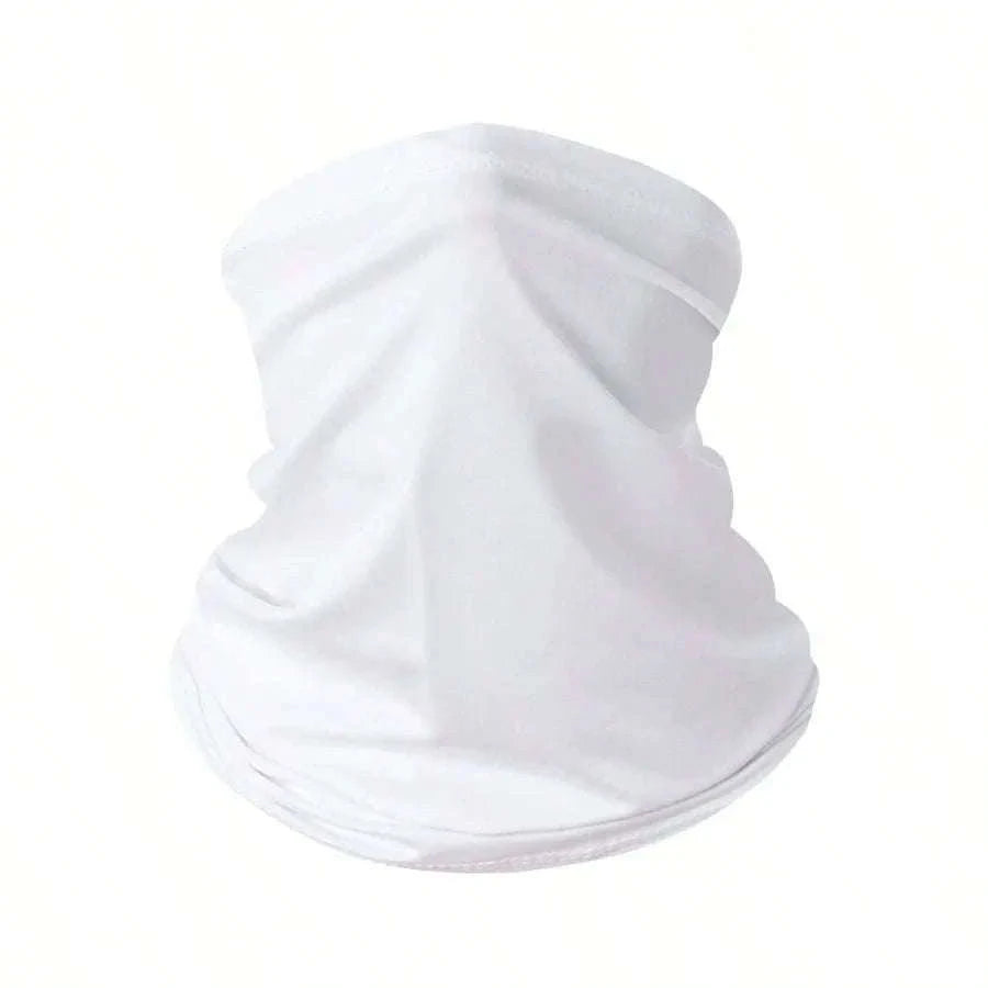Ice Silk Sun Protection Neck Cover for Outdoor Riding-WHITE