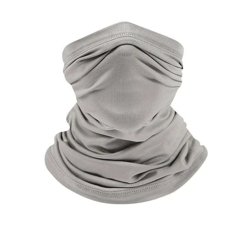 Ice Silk Sun Protection Neck Cover for Outdoor Riding-WHITE