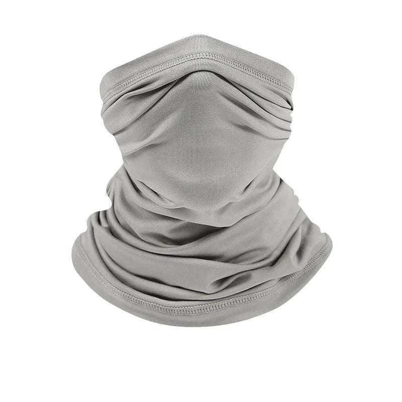 Ice Silk Sun Protection Neck Cover for Outdoor Riding-WHITE