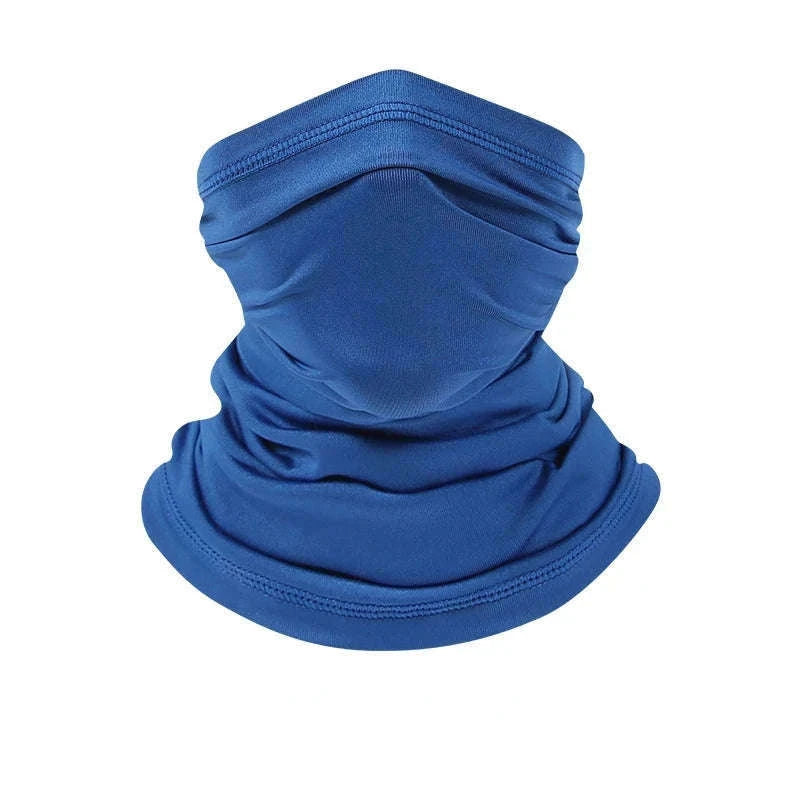 Ice Silk Sun Protection Neck Cover for Outdoor Riding-WHITE