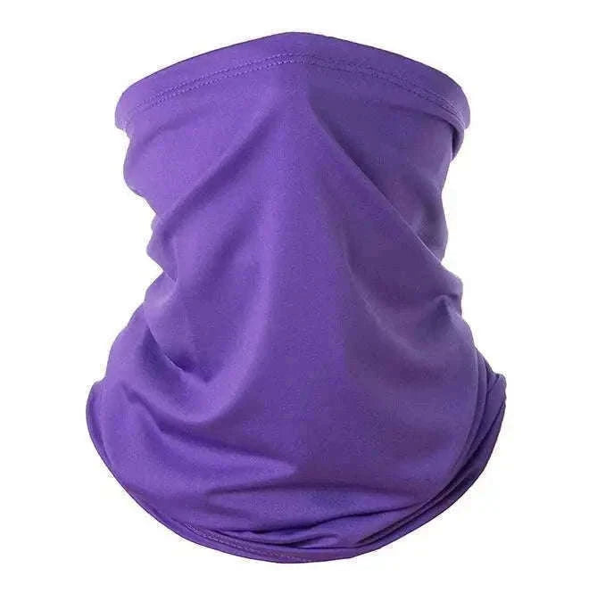 Ice Silk Sun Protection Neck Cover for Outdoor Riding-WHITE