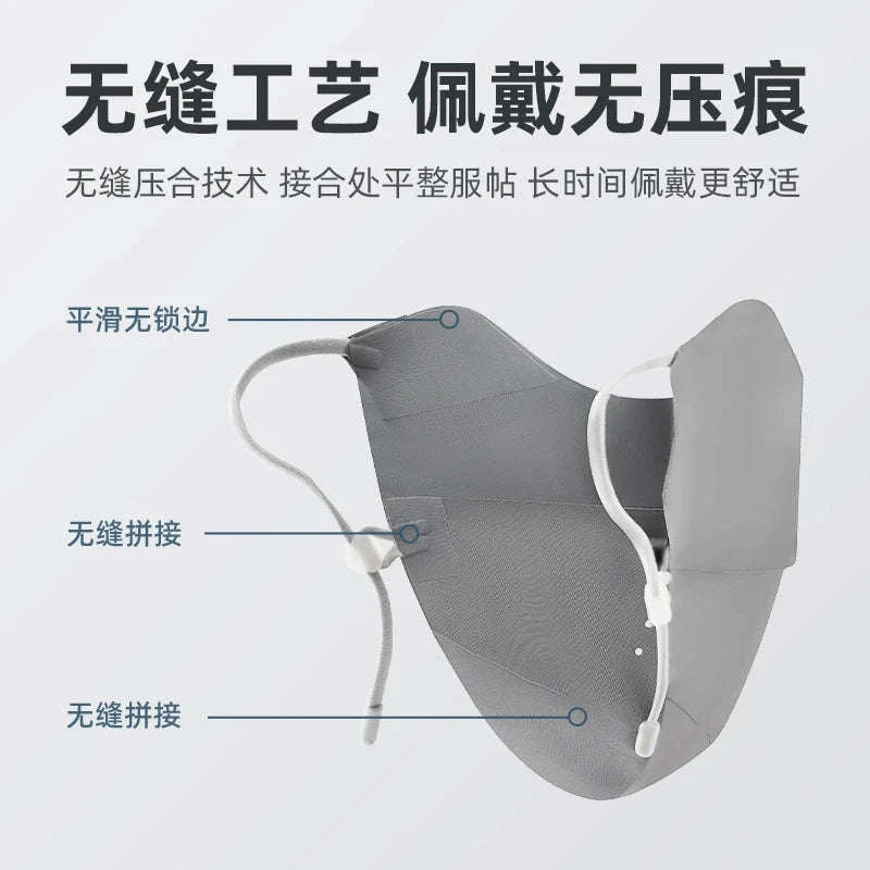 Ice Silk UV Protection Face Mask for Summer Outdoor Sport-12240001003 / 1 pcs