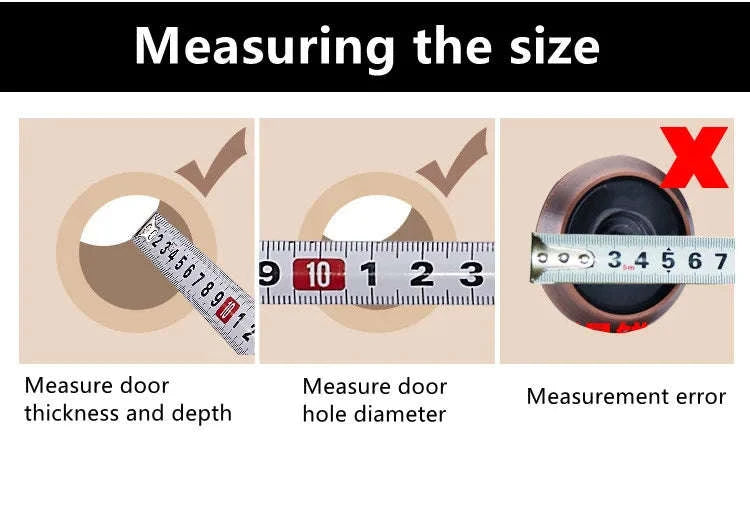 ICSEE WiFi Smart Door Peephole Camera 1080P Fisheye-E-icsee app / US Plug