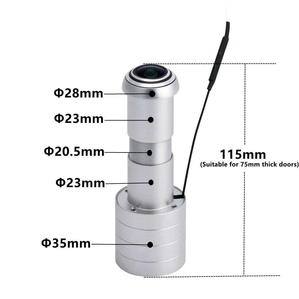 ICSEE WiFi Smart Door Peephole Camera 1080P Fisheye-E-icsee app / US Plug