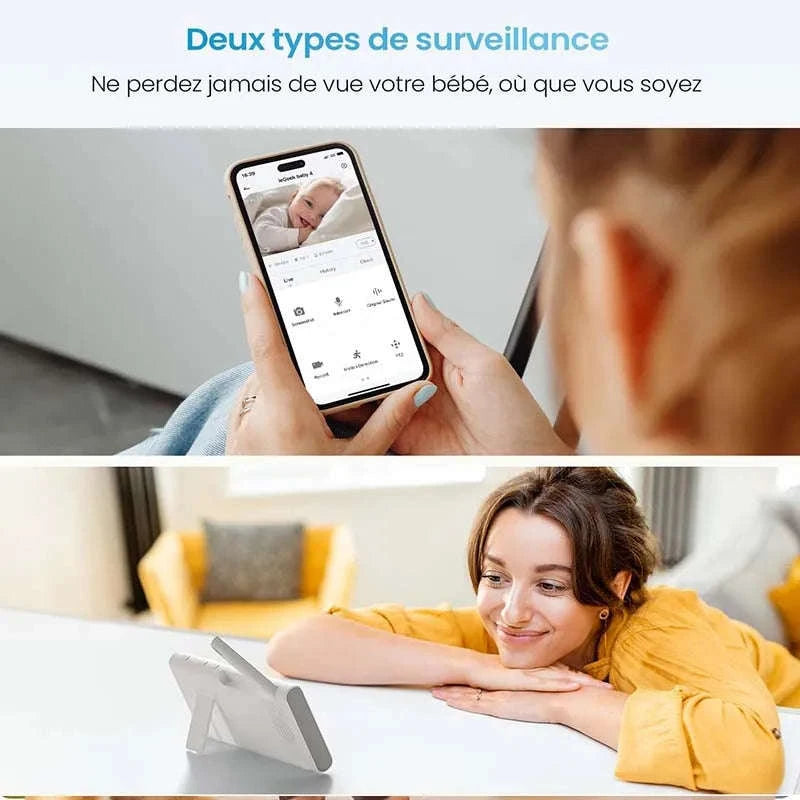 ieGeek 1080P Baby Monitor with 2 Cameras and Split Screen-United States