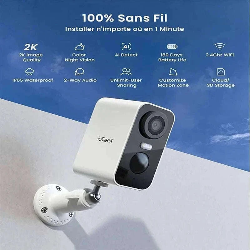 ieGeek 2K Wireless Battery Security Camera, 2-Pack-United Kingdom