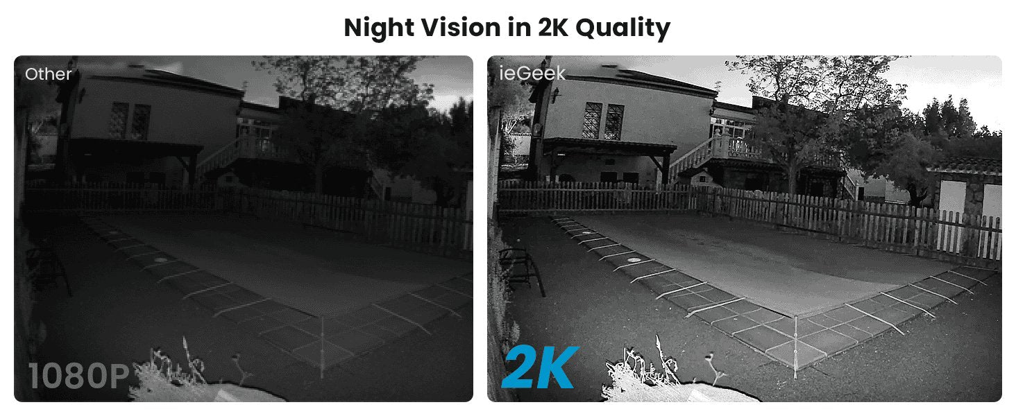 ieGeek 2K Wireless Outdoor Security Camera with Color Night Vision-Italy
