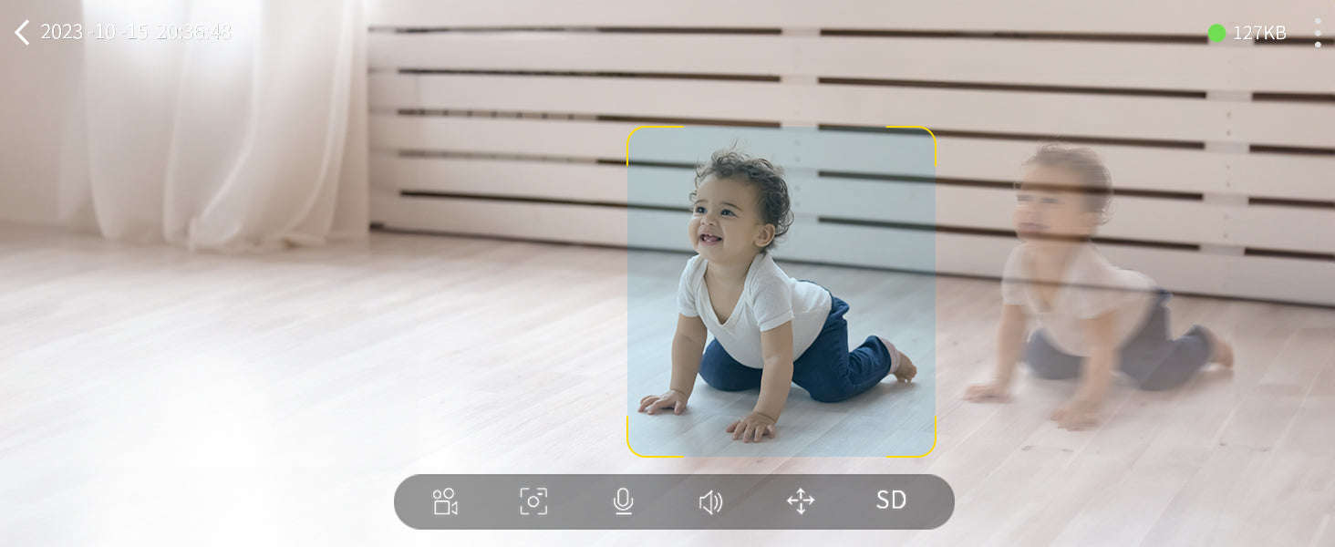 ieGeek 5" 2K Baby Monitor with 360° PTZ and Motion Alerts-france