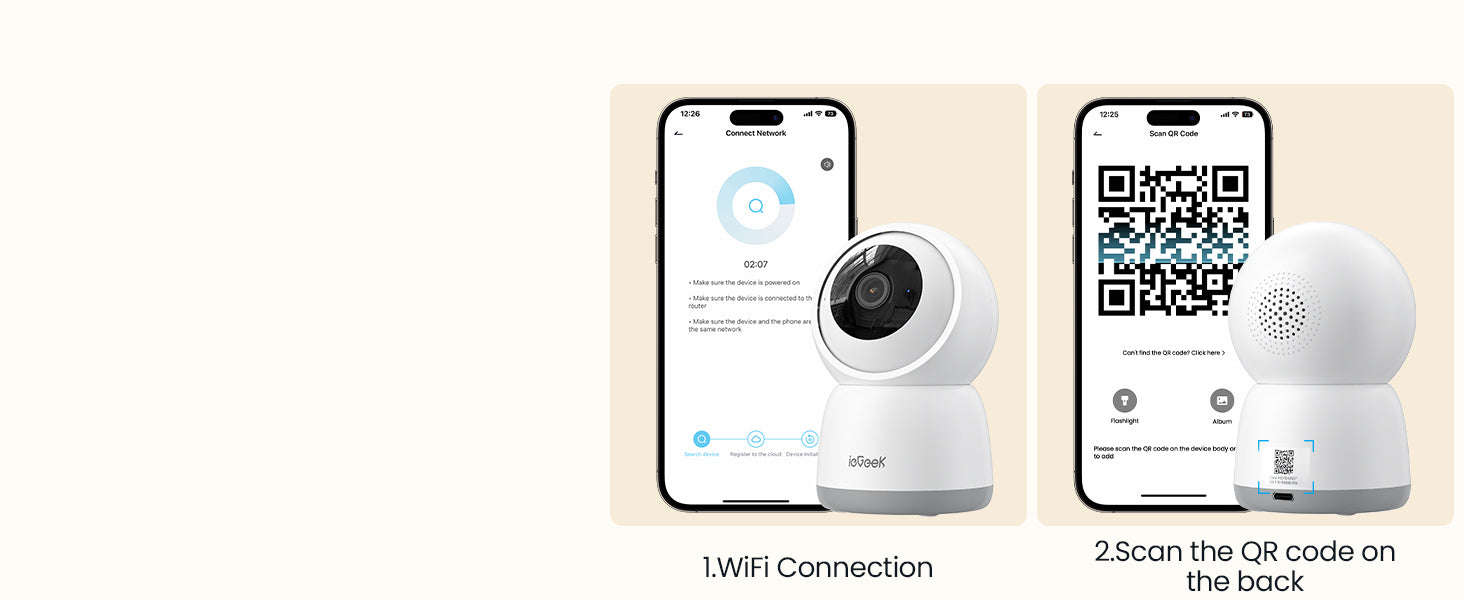 ieGeek 5MP Indoor Security Camera with 360° PTZ and Night Vision-United Kingdom