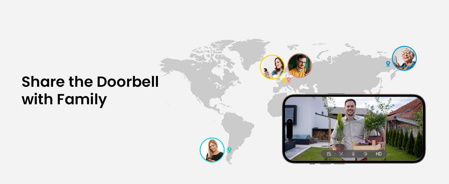 ieGeek 5MP Wireless Video Doorbell Camera with 2-Way Audio-black / United States