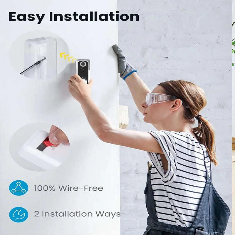 ieGeek Wireless Video Doorbell Camera with Chime, 2K HD-United Kingdom