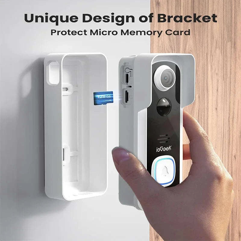 ieGeek Wireless Video Doorbell Camera with Chime, 2K HD-United Kingdom