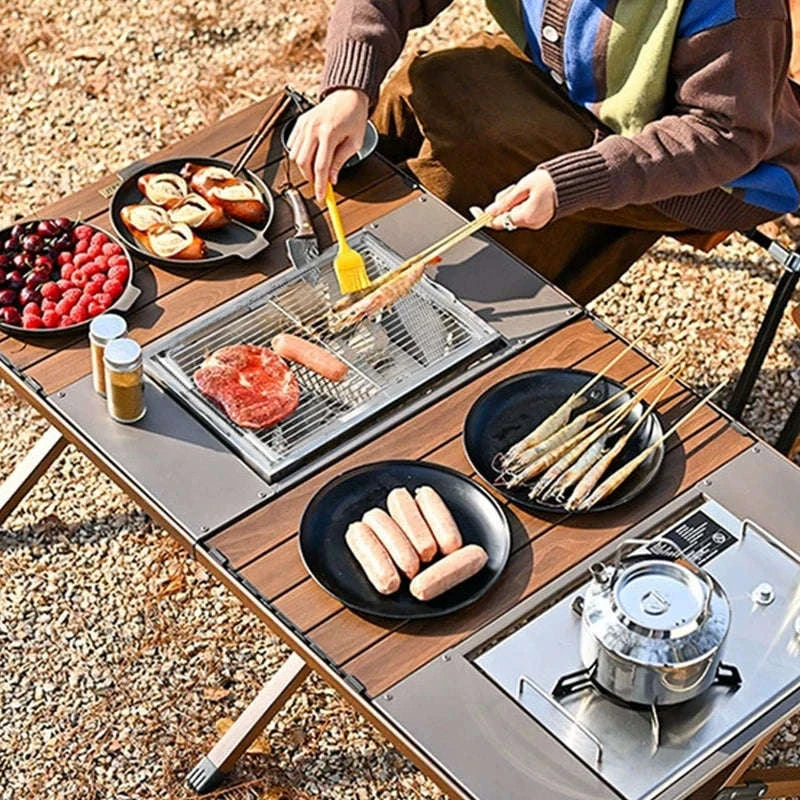 IGT Barbecue Grill Folding Charcoal Stove for Camping-BBQ Grill