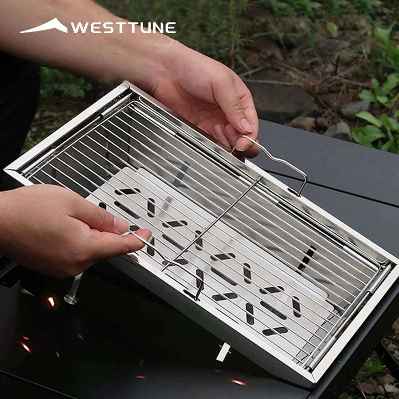 IGT Barbecue Grill Folding Charcoal Stove for Camping-BBQ Grill