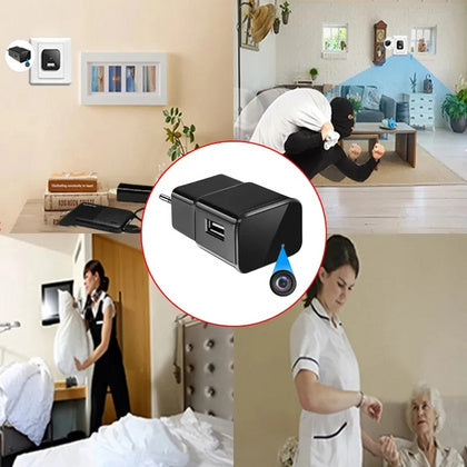 IP WiFi kamera skrita v USB polnilcu, omogoča ogled od kjerkoli 128GB.