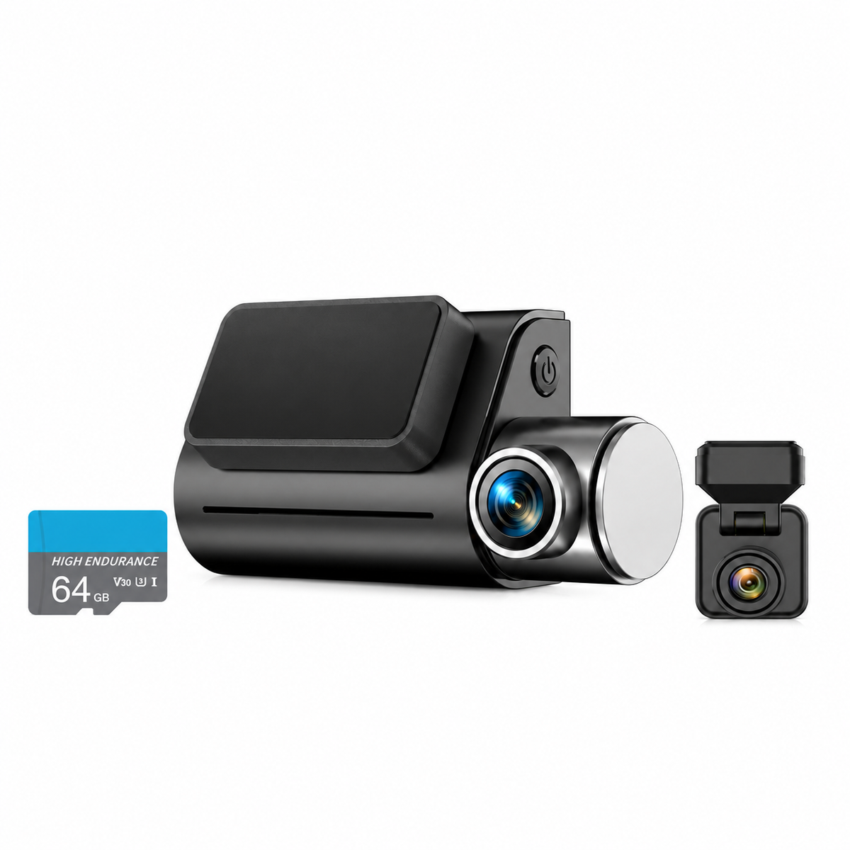 D7 Front and Rear Dash Camera Set with 64 GB Card