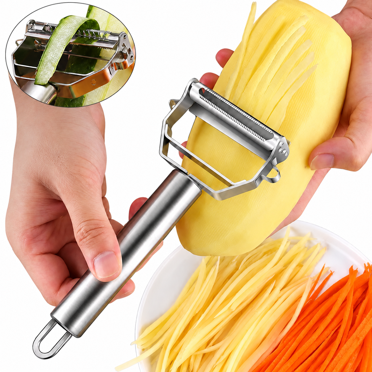 Stainless Steel Vegetable Peeler and Julienne Tool