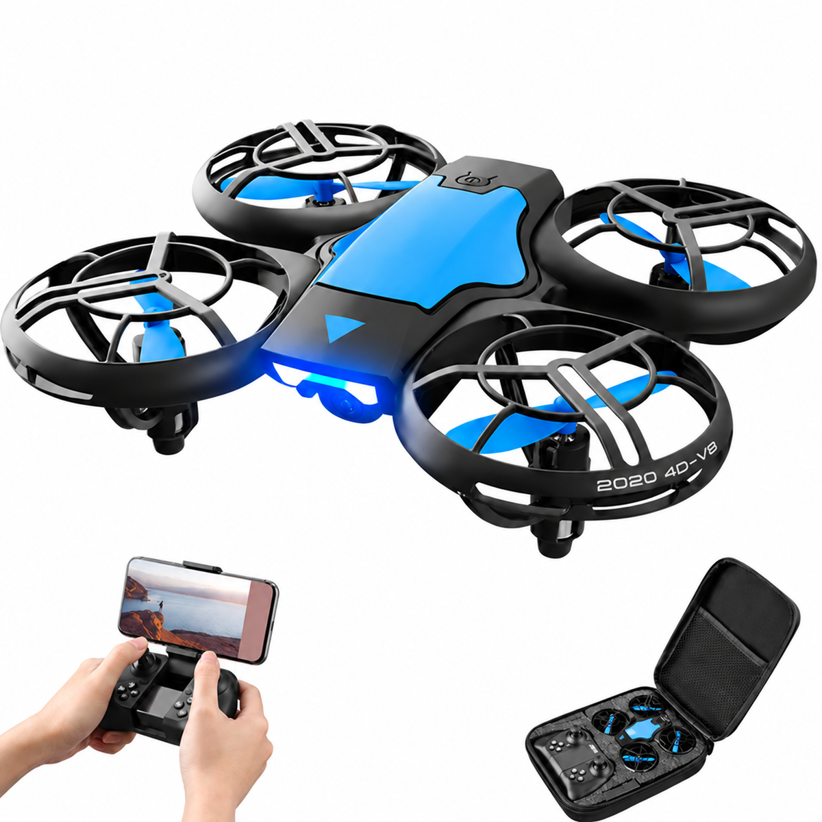 V8 Mini Camera Drone with Wi-Fi FPV – Battery Options