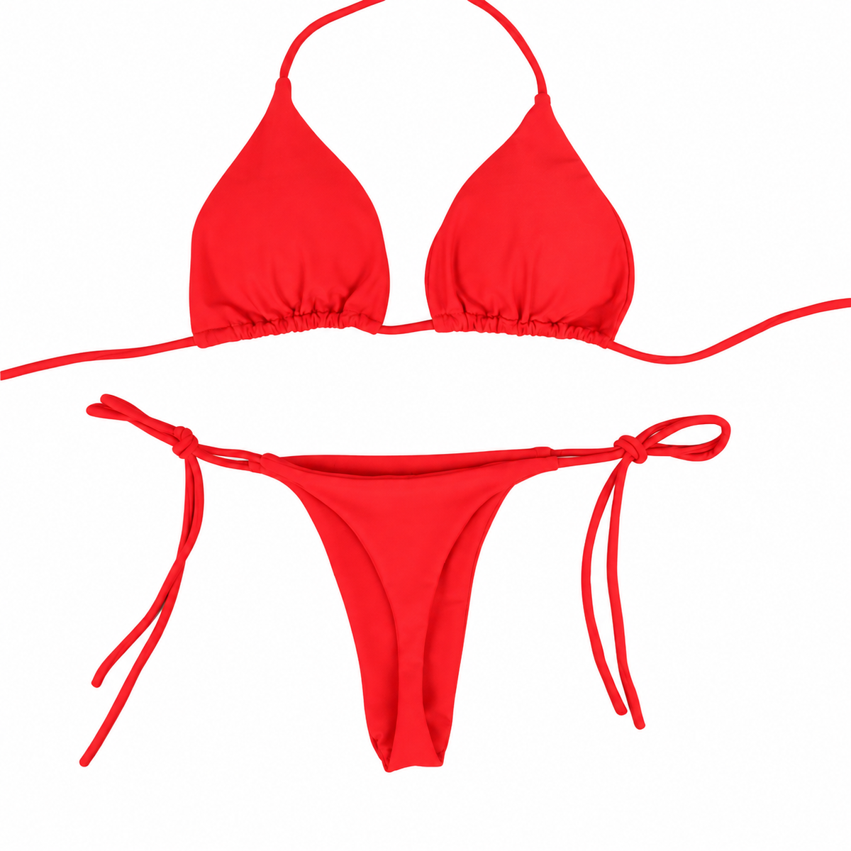 Women's Tie-Side Triangle Bikini Set