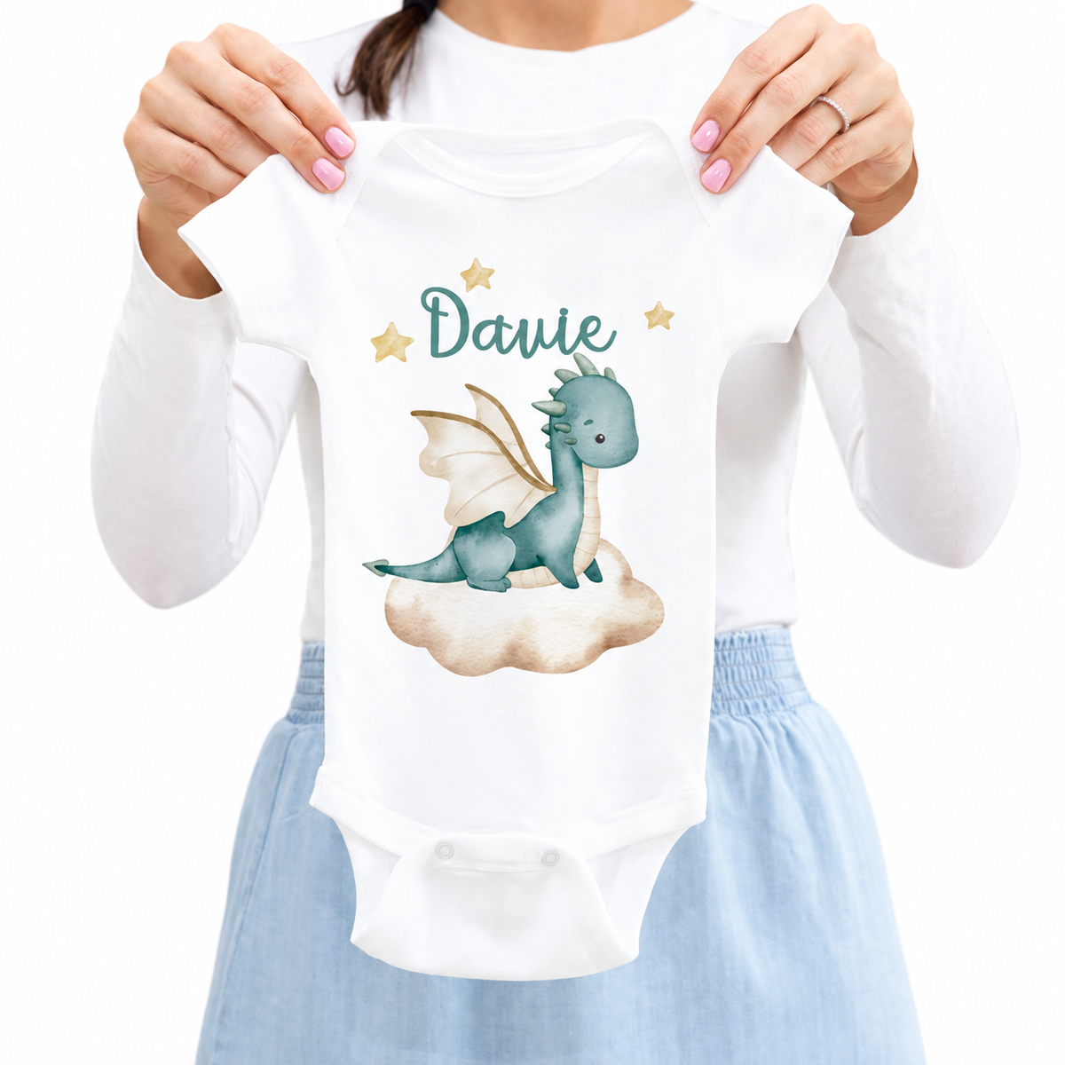Personalized Dragon Baby Bodysuit