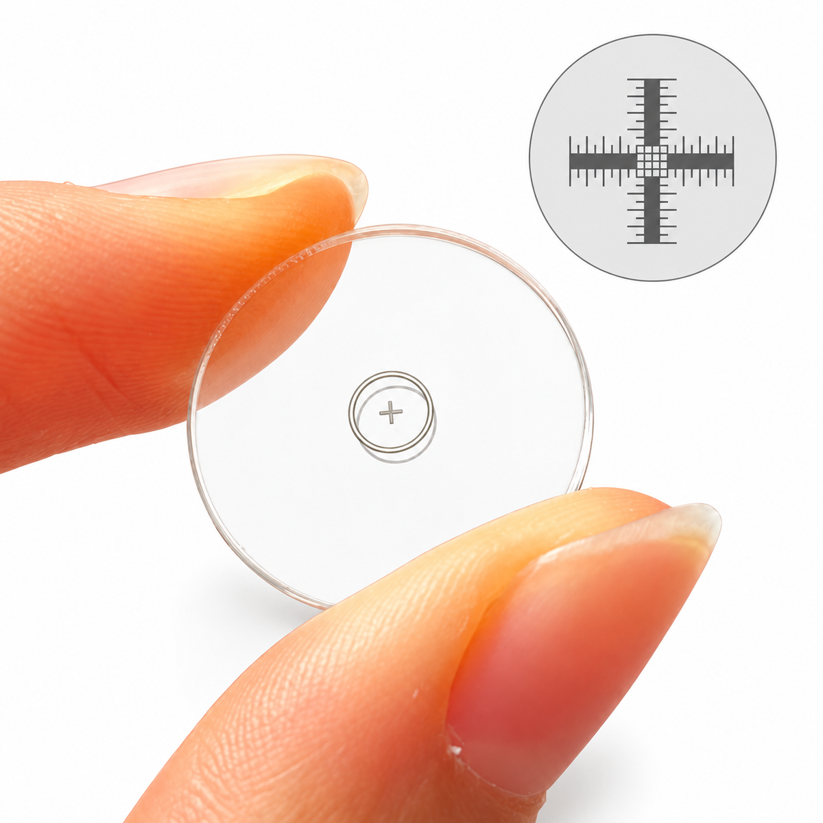 20 mm Optical-Glass Microscope Eyepiece Reticle