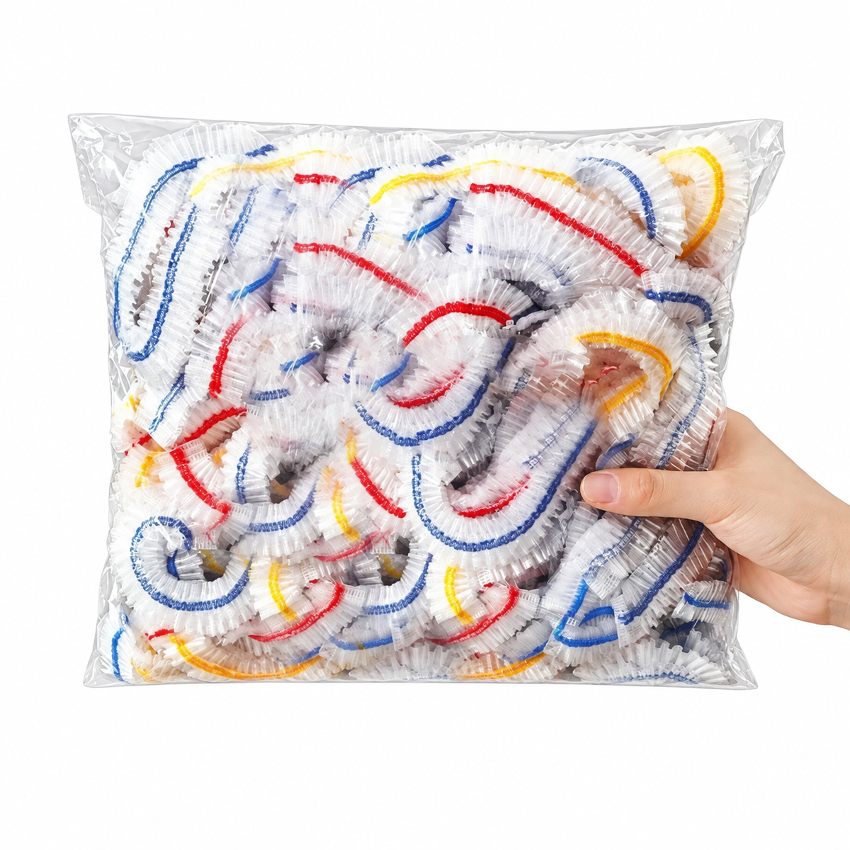Elastic Plastic Bowl Covers - 100 Pieces
