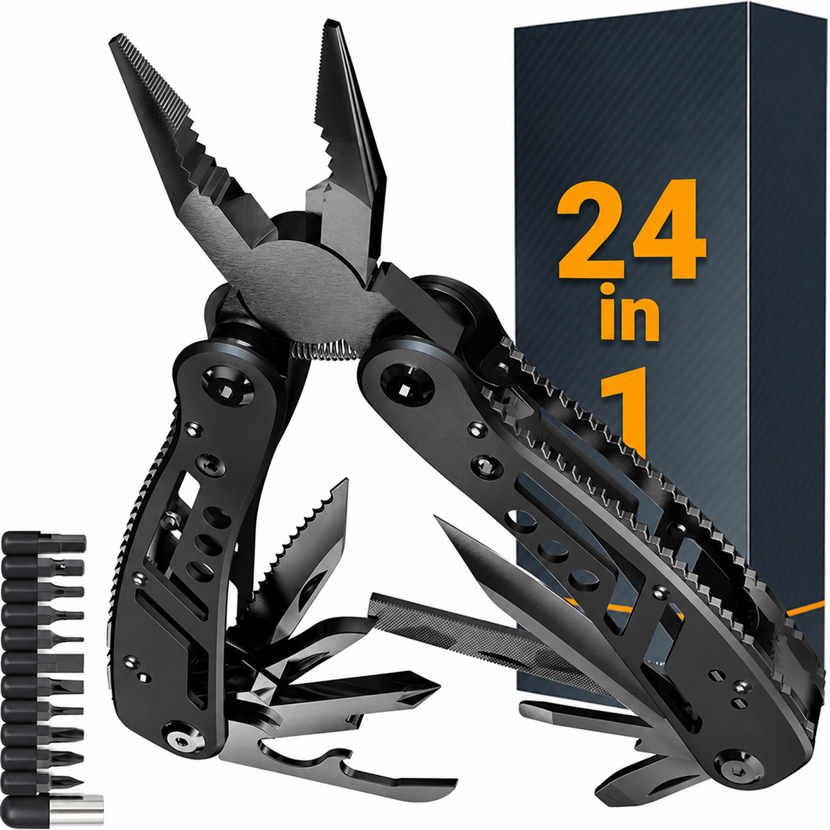 24-in-1 Pliers Multitool with Belt Sheath