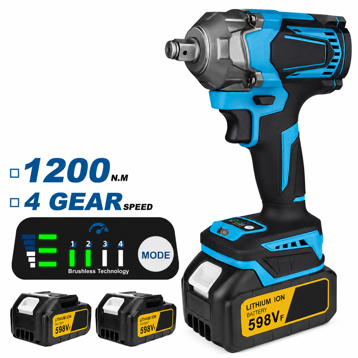 18 V Brushless Cordless Impact Wrench - 1/2-Inch