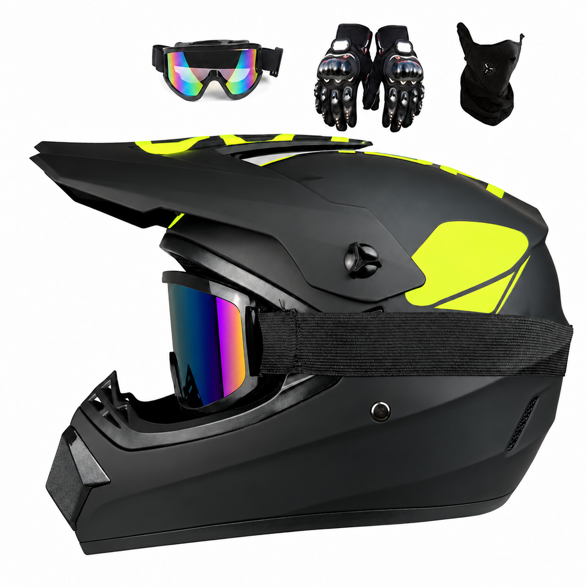 Full-Face Motocross-Style Helmet