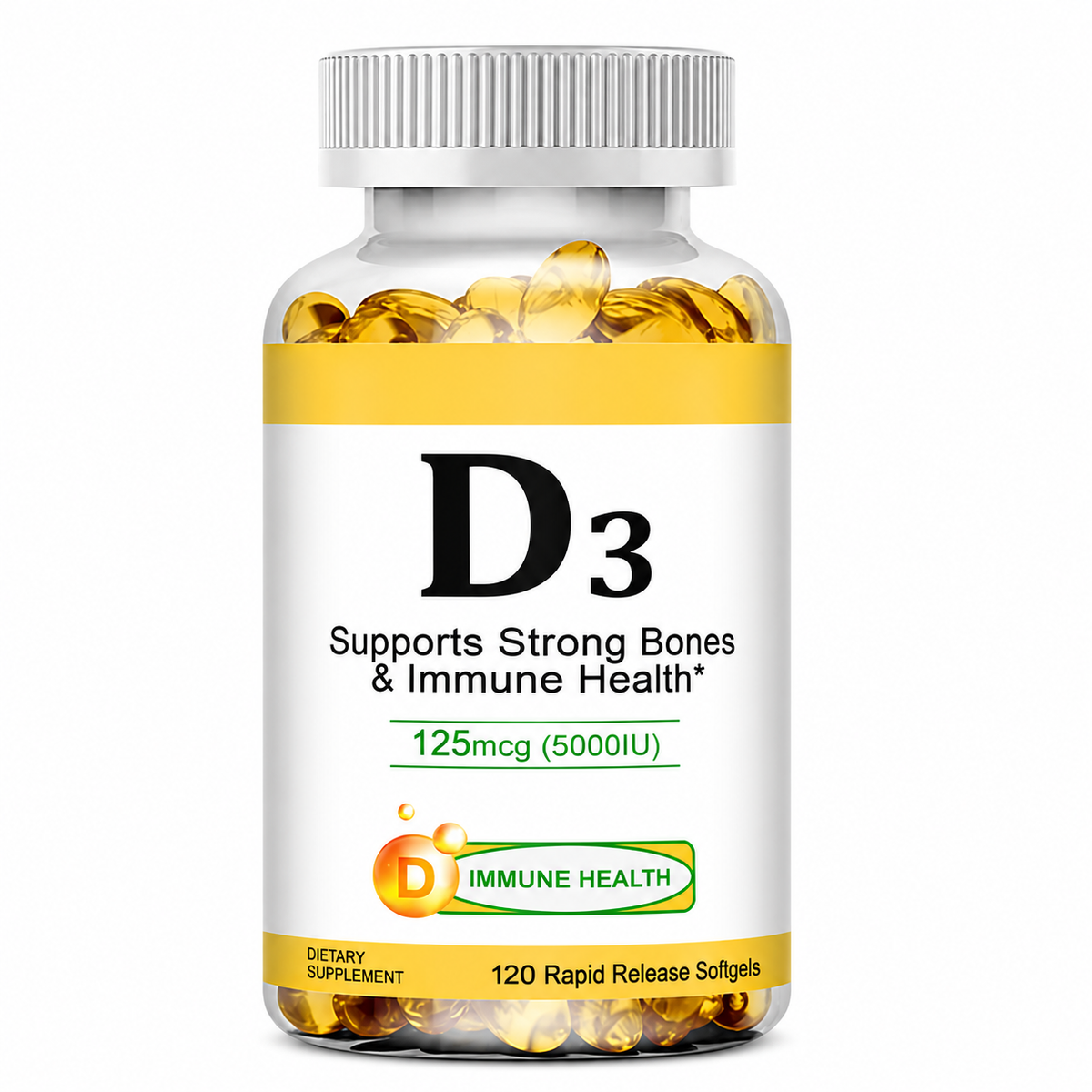 Vitamin D3 Supplement Capsules