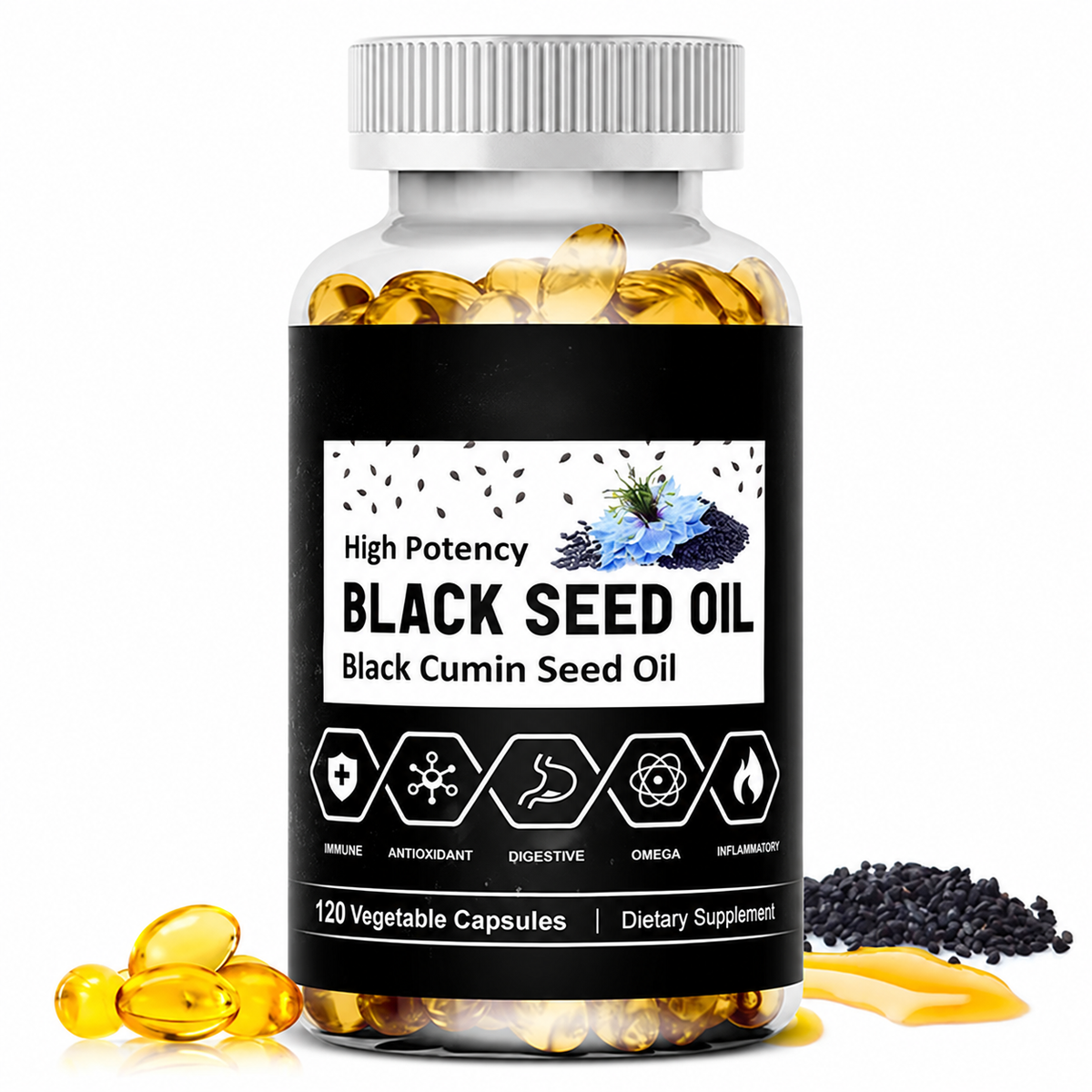 Black Seed Oil Supplement Capsules