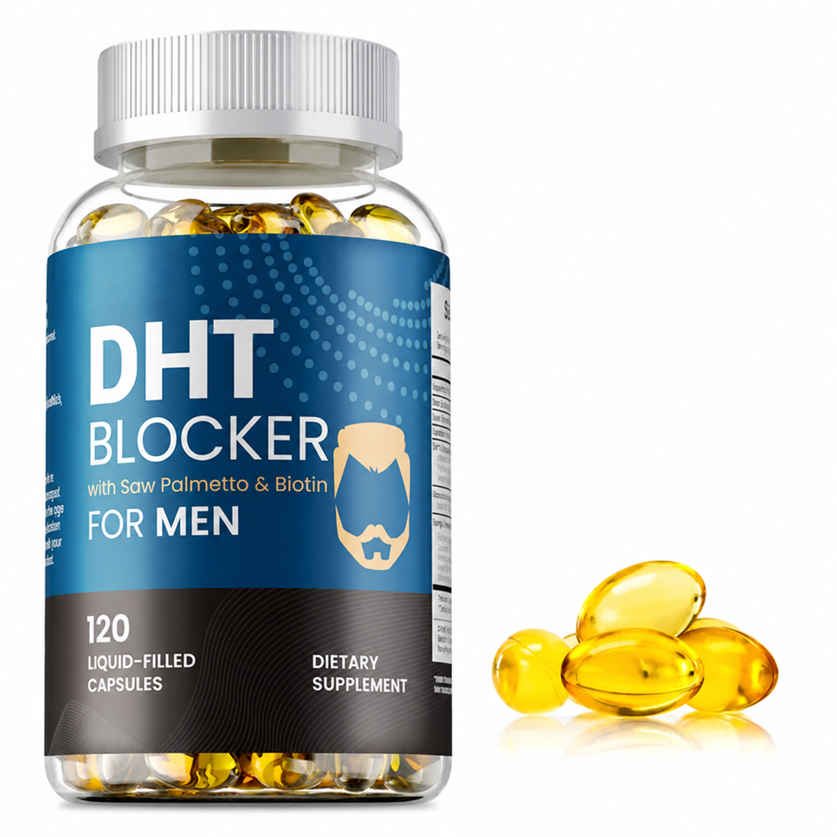 Saw Palmetto and Biotin Supplement Capsules