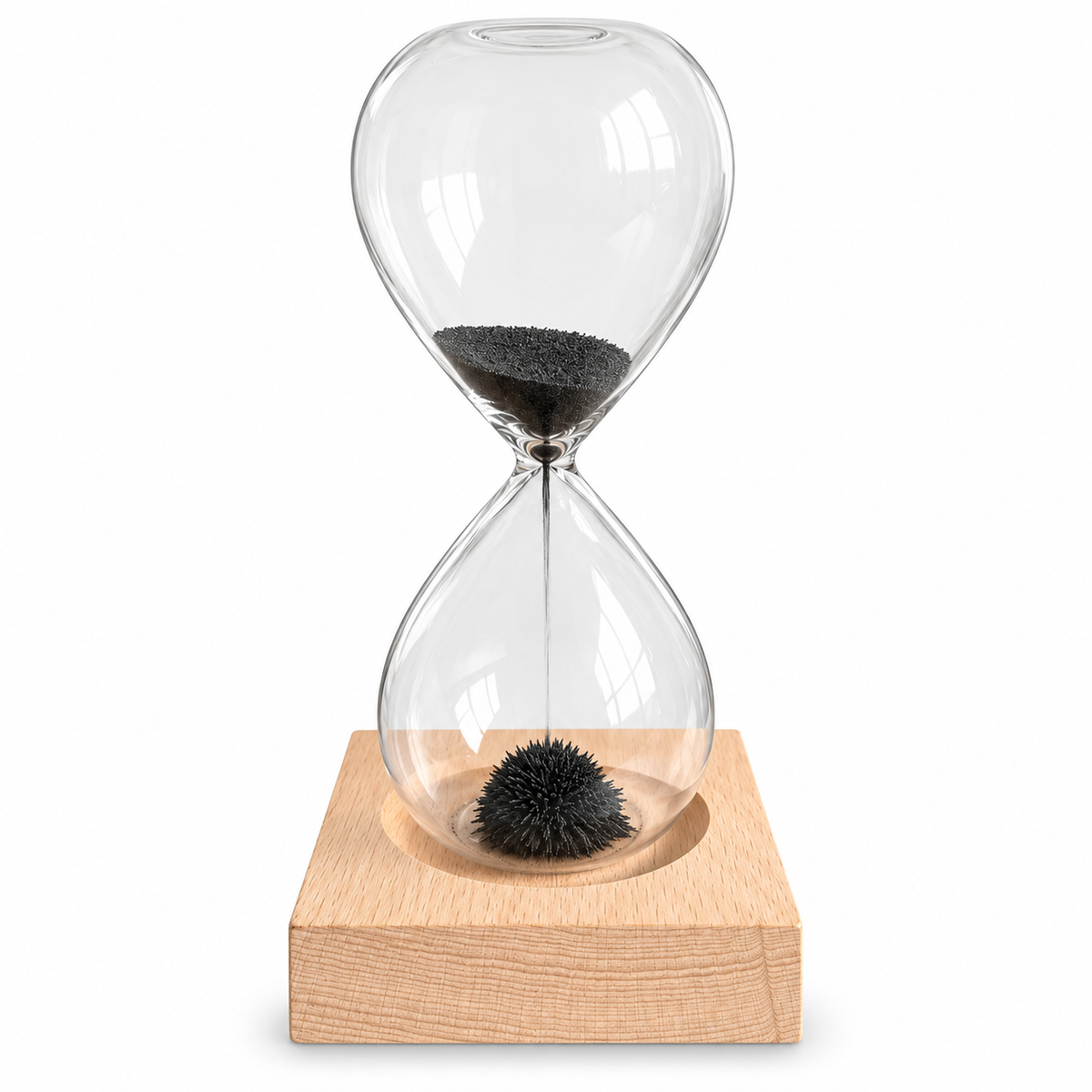 Magnetic Glass Hourglass Desk Ornament